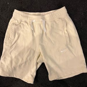 Nike cream sweat shorts